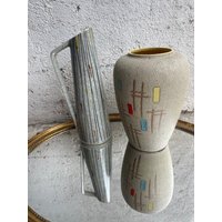 2Er Set Foreign Keramik Vasen. 1950Er Jahre Deutschland. Mid Century Design von ColloredoCollections