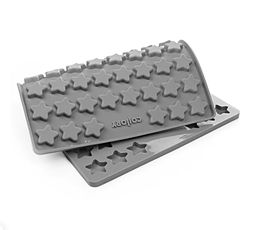 Collory® Backmatte Hundekekse für MEDIUM STERN (3cm) Leckerlis, Silikon Backform, Pralinenform, Schokoladenform, Hitzebeständig, Lebensmittelecht & Bpa-frei von Collory