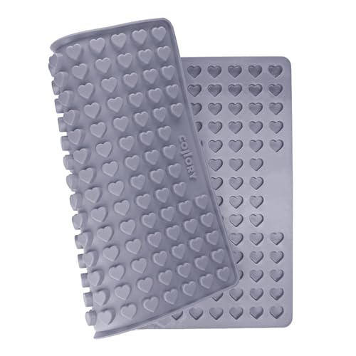 Collory Backmatte Hundekekse für MINI (1,5cm) HERZ FORM Leckerlis, Silikon Backform, Pralinenform, Schokoladenform, Hitzebeständig, Lebensmittelecht & Bpa-frei von Collory