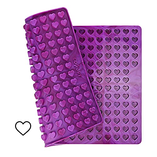 Collory Backmatte Hundekekse für MINI (1,5cm) HERZ FORM Leckerlis, Silikon Backform, Pralinenform, Schokoladenform, Hitzebeständig, Lebensmittelecht & Bpa-frei von Collory