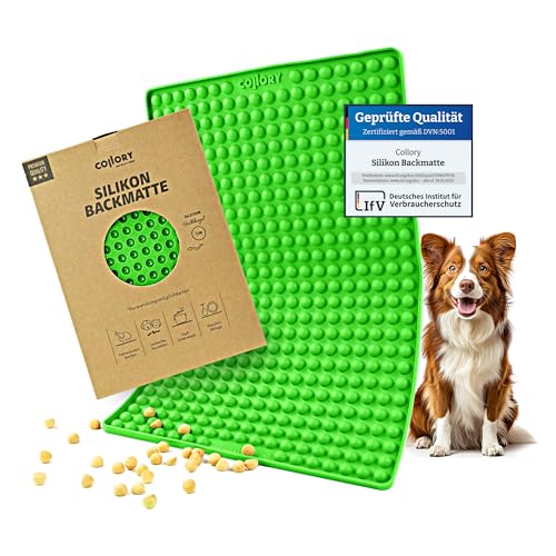 Collory Backmatte Hundekekse für MINI HALBKUGEL (1cm Ø) Leckerlis, Silikon Backform, Backunterlage für Backblech, Diätmatte, Hitzebeständig, Lebensmittelecht & Bpa-frei von Collory