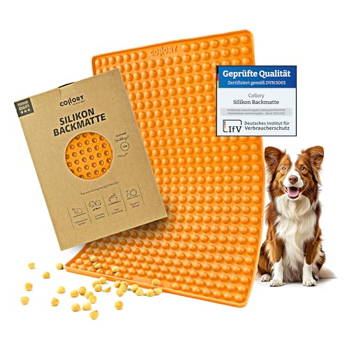 Collory Backmatte Hundekekse für MINI HALBKUGEL (1cm Ø) Leckerlis, Silikon Backform, Backunterlage für Backblech, Diätmatte, Hitzebeständig, Lebensmittelecht & Bpa-frei von Collory