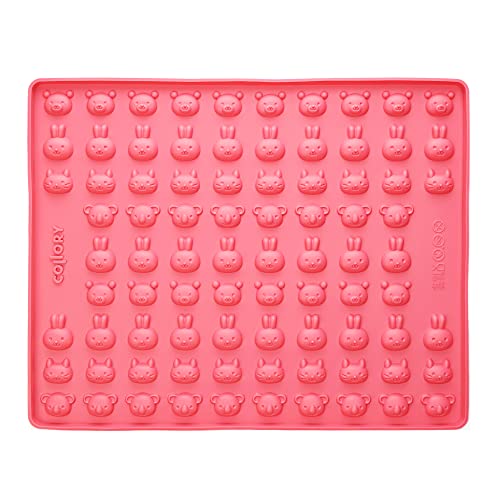 Collory Happy Pets (Ø 2,3cm) Silikon Backmatte, Tiergesichter Backform für Hundekekse, Gummibärchen, Pralinen und Bonbons, Antihaftend und Lebensmittelecht (BPA-Frei) von Collory