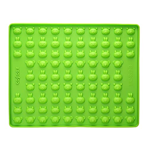 Collory Happy Pets (Ø 2,3cm) Silikon Backmatte, Tiergesichter Backform für Hundekekse, Gummibärchen, Pralinen und Bonbons, Antihaftend und Lebensmittelecht (BPA-Frei) von Collory