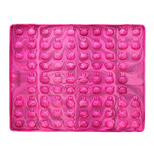 Collory Happy Pets (Ø 2,3cm) Silikon Backmatte, Tiergesichter Backform für Hundekekse, Gummibärchen, Pralinen und Bonbons, Antihaftend und Lebensmittelecht (BPA-Frei) von Collory