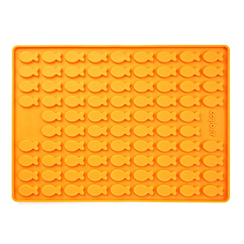 Collory Medium Fisch (3,5cm) Silikon Leckerli Backmatte, Hundekekse selbst backen, Pralinenform, Bonbonform, Material antihaftend und lebensmittelecht (BPA-Frei) von Collory