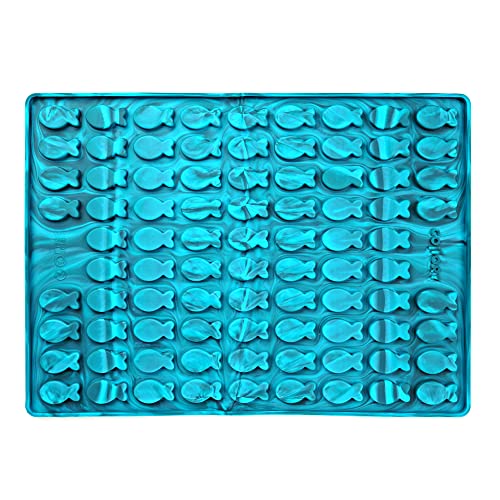 Collory Medium Fisch (3,5cm) Silikon Leckerli Backmatte, Hundekekse selbst backen, Pralinenform, Bonbonform, Material antihaftend und lebensmittelecht (BPA-Frei) von Collory