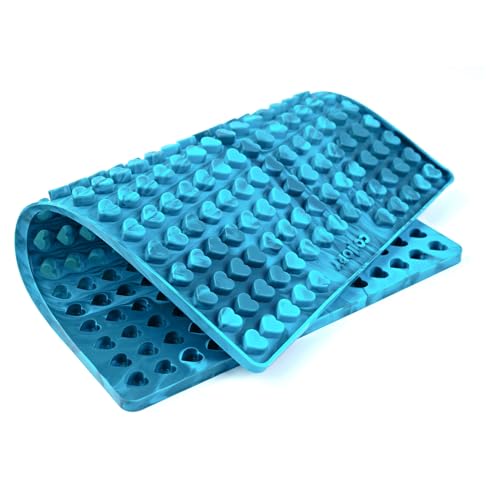 Collory Backmatte Hundekekse für MEDIUM (2,6cm) HERZ FORM Leckerlis, Silikon Backform, Pralinenform, Schokoladenform, Hitzebeständig, Lebensmittelecht & Bpa-frei von Collory