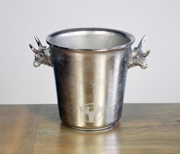 Champagnerkühler Stierkopf von Colmore