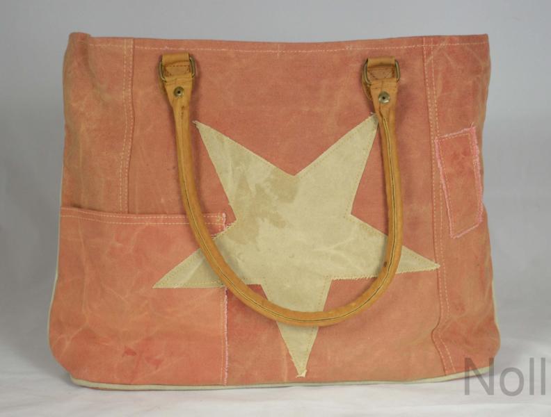 Handtasche Canvas Shopper Colmore Rosa Stern von Colmore