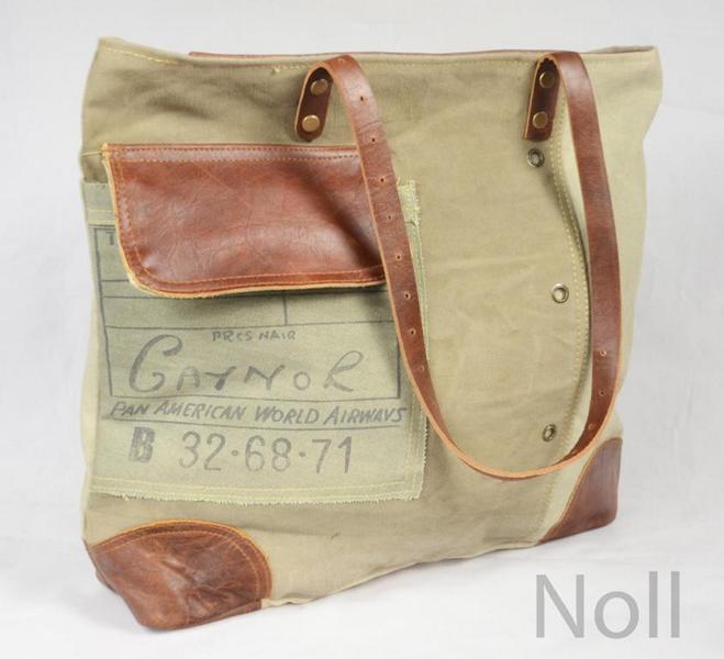 Handtasche Canvas mit Lederapplikationen Gaynor von Colmore