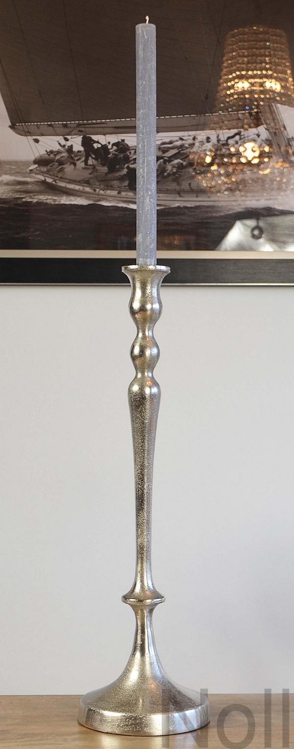 Kerzenständer Aluminium Silber Colmore Stabkerze von Colmore