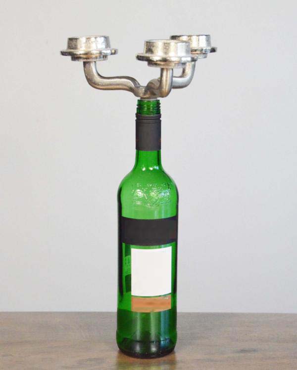 Kerzenständer Colmore  Bottle Teelichter Silber von Colmore