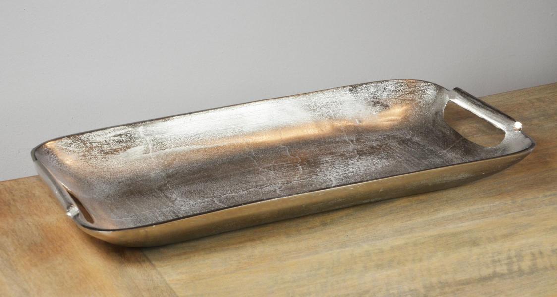 Tablett Aluminium Colmore Silber 2 Griffe Tablett Aluminium Colmore Silber 2 Griffe von Colmore