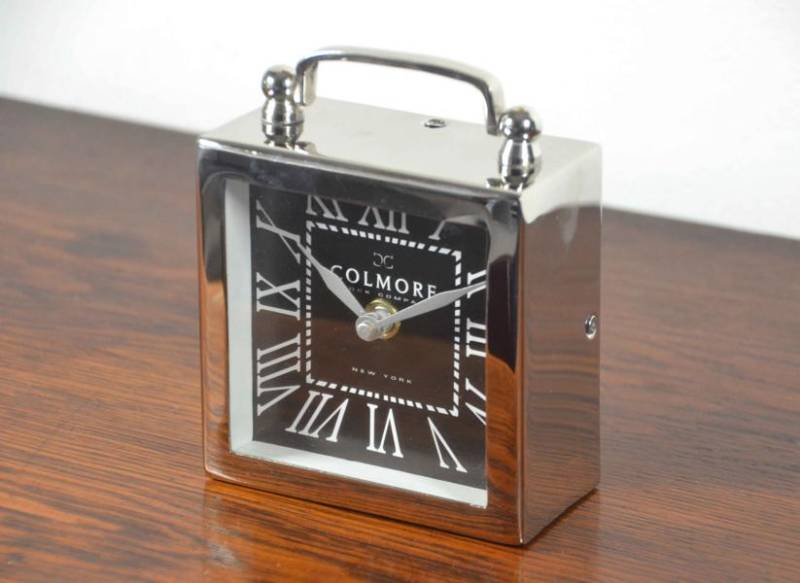Tischuhr Colmore Edelstahl Schwarz Small von Colmore