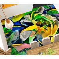 3D Abstrakte Blume Stil Jj7441Ff Boden Tapete Wandbilder Selbstklebende Abnehmbare Bad Wasserdichtboden Teppich Matte Print Epoxy Küche von ColofulHomeDecors