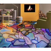 3D Abstrakte Farbe Kunst Jj5125Ff Boden Tapete Wandbilder Selbstklebende Abnehmbare Bad Wasserdichtboden Teppich Matte Print Epoxy Küche von ColofulHomeDecors