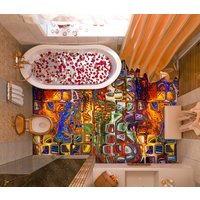 3D Advanced Psychedelic Jj4929Ff Boden Tapete Wandbilder Selbstklebende Abnehmbare Bad Wasserdichtboden Teppich Matte Print Epoxy Küche von ColofulHomeDecors