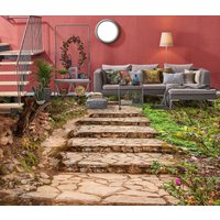 3D Alte Schritt Straße Jj2877Ff Boden Tapete Wandbilder Selbstklebende Abnehmbare Bad Wasserdichtboden Teppich Matte Print Epoxy Küche von ColofulHomeDecors