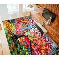 3D Baum Ölgemälde Jj4587Ff Boden Tapete Wandbilder Selbstklebende Abnehmbare Bad Wasserdichtboden Teppich Matte Print Epoxy Küche von ColofulHomeDecors