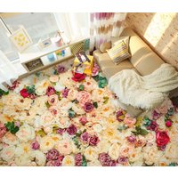 3D Belebte Gelbe Blumen Jj7188Ff Boden Tapete Wandbilder Selbstklebende Abnehmbare Bad Wasserdichtboden Teppich Matte Print Epoxy Küche von ColofulHomeDecors