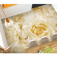 3D Blass Gelbe Rosen Jj4215Ff Boden Tapete Wandbilder Selbstklebende Abnehmbare Bad Wasserdichtboden Teppich Matte Print Epoxy Küche von ColofulHomeDecors