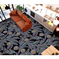 3D Blau Und Gold Edelsteine Jj7396Ff Boden Tapete Wandbilder Selbstklebende Abnehmbare Bad Wasserdichtboden Teppich Matte Print Epoxy Küche von ColofulHomeDecors