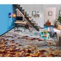 3D Braun Meer Steine Jj7096Ff Boden Tapete Wandbilder Selbstklebende Abnehmbare Bad Wasserdichtboden Teppich Matte Print Epoxy Küche von ColofulHomeDecors