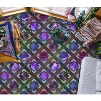 3D Charming Lila Jj5153Ff Boden Tapete Wandbilder Selbstklebende Abnehmbare Bad Wasserdichtboden Teppich Matte Print Epoxy Küche von ColofulHomeDecors