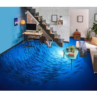 3D Dichten Fisch Jj2333Ff Boden Tapete Murals Selbstklebende Abnehmbare Bad Wasserdichtboden Teppich Matte Print Epoxy Küche von ColofulHomeDecors