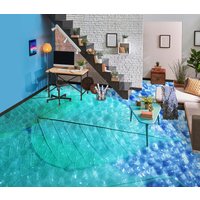 3D Ein Elegantes Blaues Blatt Jj4238Ff Boden Tapete Wandbilder Selbstklebende Abnehmbare Bad Wasserdichtboden Teppich Matte Print Epoxy Küche von ColofulHomeDecors