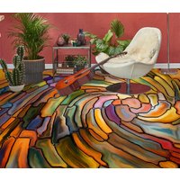 3D Fantasy Farbtrend Jj4953Ff Boden Tapete Wandbilder Selbstklebende Abnehmbare Bad Wasserdichtboden Teppich Matte Print Epoxy Küche von ColofulHomeDecors