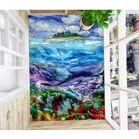 3D Fantasy Ozean Farben Jj4211Ff Boden Tapete Wandbilder Selbstklebende Abnehmbare Bad Wasserdichtboden Teppich Matte Print Epoxy Küche von ColofulHomeDecors