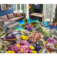 3D Farbigen Fisch Und Koralle Jj4835Ff Boden Tapete Wandbilder Selbstklebende Abnehmbare Bad Wasserdichtboden Teppich Matte Print Epoxy Küche von ColofulHomeDecors