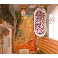 3D Frau Lesen Jj4816Ff Boden Tapete Wandbilder Selbstklebende Abnehmbare Bad Wasserdichtboden Teppich Matte Print Epoxy Küche von ColofulHomeDecors