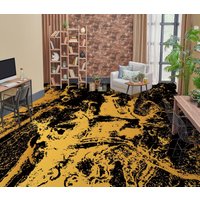 3D Gold Und Schwarz Kunst Jj7043Ff Boden Tapete Wandbilder Selbstklebende Abnehmbare Bad Wasserdichtboden Teppich Matte Print Epoxy Küche von ColofulHomeDecors