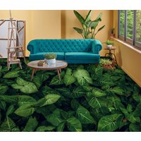 3D Green Leaf Space Jj4245Ff Boden Tapete Murals Selbstklebende Abnehmbare Bad Wasserdichtboden Teppich Matte Print Epoxy Küche von ColofulHomeDecors