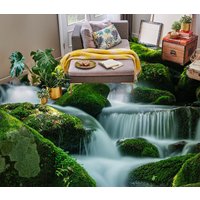 3D Große Grüne Moos Steine Jj4916Ff Boden Tapete Wandbilder Selbstklebende Abnehmbare Bad Wasserdichtboden Teppich Matte Print Epoxy Küche von ColofulHomeDecors