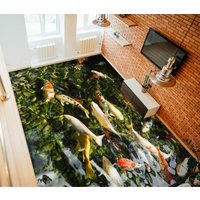 3D Grüner Teich Wasser Jj4239Ff Boden Tapete Wandbilder Selbstklebende Abnehmbare Bad Wasserdichtboden Teppich Matte Print Epoxy Küche von ColofulHomeDecors