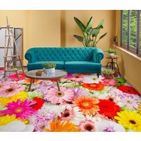 3D Helle Chrysanthemen Jj4720Ff Boden Tapete Wandbilder Selbstklebende Abnehmbare Bad Wasserdichtboden Teppich Matte Print Epoxy Küche von ColofulHomeDecors