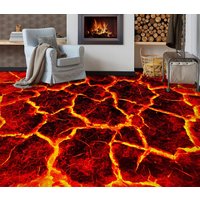 3D Hot Lava Jj4272Ff Boden Tapete Murals Selbstklebende Abnehmbare Bad Wasserdichtboden Teppich Matte Print Epoxy Küche von ColofulHomeDecors