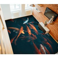 3D Koi Artistic Sense Jj4355Ff Boden Tapete Wandbilder Selbstklebende Abnehmbare Bad Wasserdichtboden Teppich Matte Print Epoxy Küche von ColofulHomeDecors