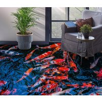 3D Koi Im Sommer Jj5265Ff Boden Tapete Wandbilder Selbstklebende Abnehmbare Bad Wasserdichtboden Teppich Matte Print Epoxy Küche von ColofulHomeDecors