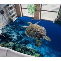 3D Langlebige Schildkröte Jj7195Ff Boden Tapete Wandbilder Selbstklebende Abnehmbare Bad Wasserdichtboden Teppich Matte Print Epoxy Küche von ColofulHomeDecors