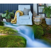 3D Misty Blau Fließendes Wasser Jj5233Ff Boden Tapete Wandbilder Selbstklebende Abnehmbare Bad Wasserdichtboden Teppich Matte Print Epoxy Küche von ColofulHomeDecors