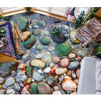 3D Nass Farbige Steine Jj5292Ff Boden Tapete Wandbilder Selbstklebende Abnehmbare Bad Wasserdichtboden Teppich Matte Print Epoxy Küche von ColofulHomeDecors