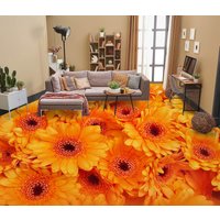 3D Orange Chrysanthemum Jj4648Ff Boden Tapete Wandbilder Selbstklebende Abnehmbare Bad Wasserdichtboden Teppich Matte Print Epoxy Küche von ColofulHomeDecors