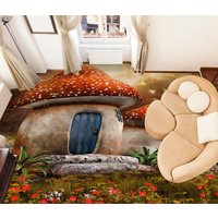 3D Pilz Haus Jj4745Ff Boden Tapete Wandbilder Selbstklebende Abnehmbare Bad Wasserdichtboden Teppich Matte Print Epoxy Küche von ColofulHomeDecors