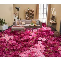 3D Rosa Rose Romantik Jj5323Ff Boden Tapete Wandbilder Selbstklebende Abnehmbare Bad Wasserdichtboden Teppich Matte Print Epoxy Küche von ColofulHomeDecors