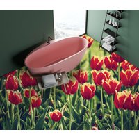 3D Rot Und Gelb Tulpen Jj5095Ff Boden Tapete Wandbilder Selbstklebende Abnehmbare Bad Wasserdichtboden Teppich Matte Print Epoxy Küche von ColofulHomeDecors